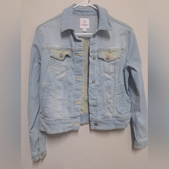 LuLaRoe Jackets & Blazers - LuLaRoe Denim Jacket Women Size Small Light Wash Embroidered Jean Trucker Jacket